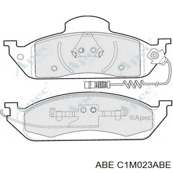 Передні тормозні колодки C1M023ABE ABE