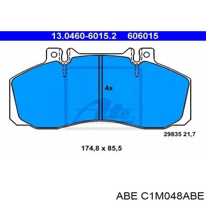 Задні гальмівні колодки ABE C1M048ABE ціна, від 33.55 USD
