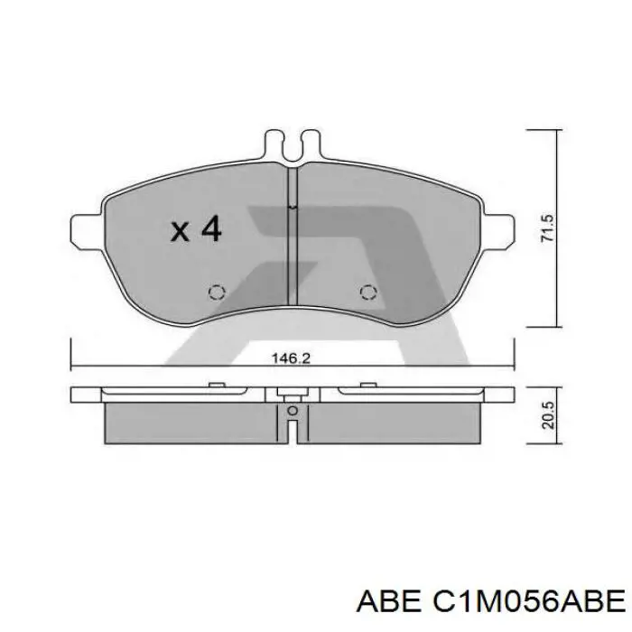 Тормозні колодки ABE C1M056ABE