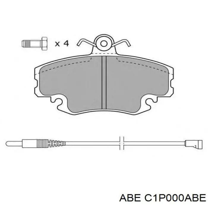 Купити C1P000ABE ABE Колодки гальмівні передні, дискові