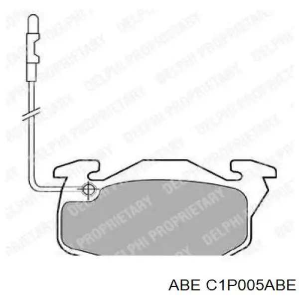 Передні тормозні колодки C1P005ABE ABE