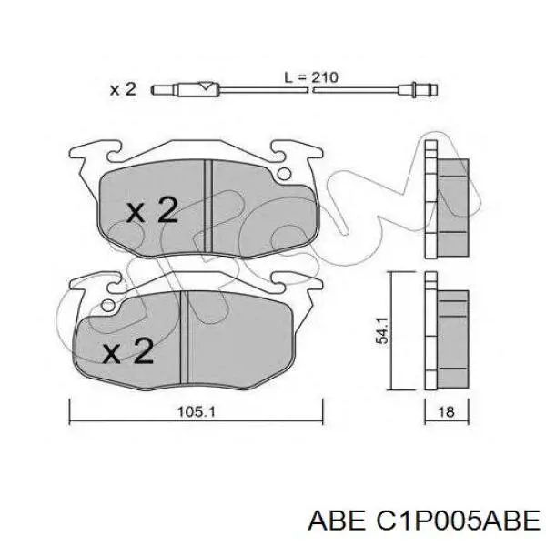 C1P005ABE ABE Передні гальмівні колодки