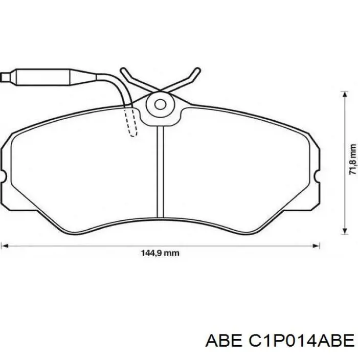 Передні тормозні колодки C1P014ABE ABE