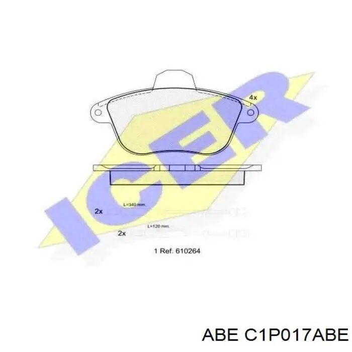 Купити C1P017ABE ABE Колодки гальмівні передні, дискові