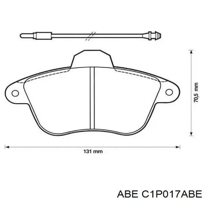 Колодки гальмівні передні, дискові C1P017ABE ABE