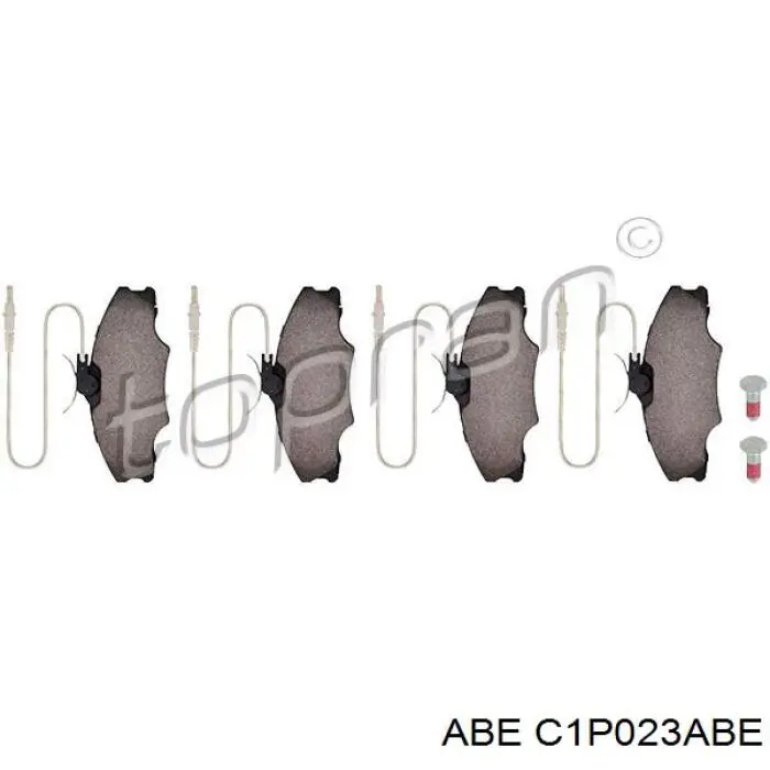 C1P023ABE ABE колодки гальмівні передні, дискові