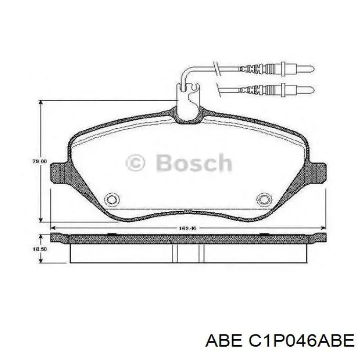 Купити C1P046ABE ABE Колодки гальмівні передні, дискові