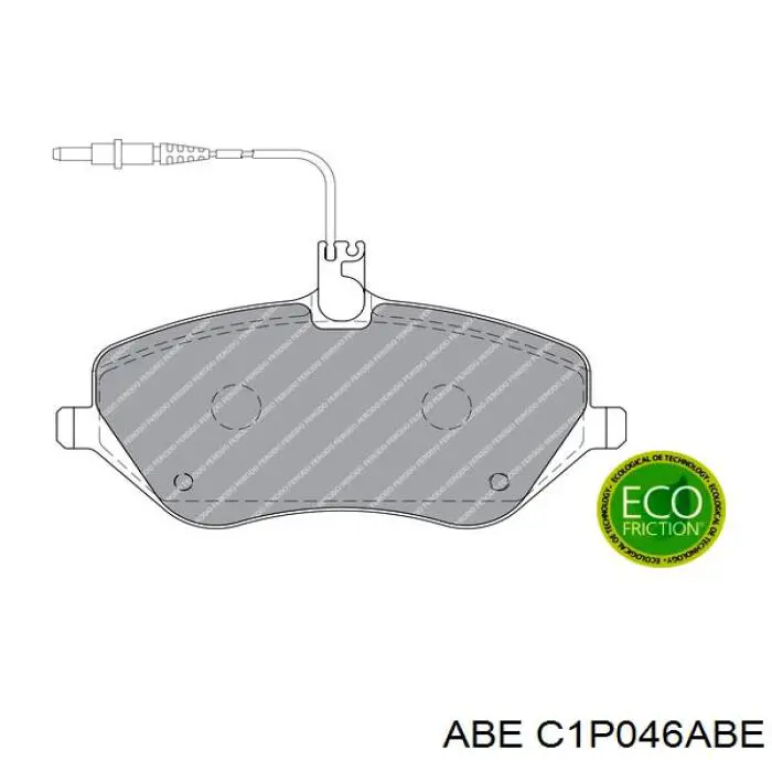 Гальмівні колодки ABE C1P046ABE ціна, від 35.21 USD