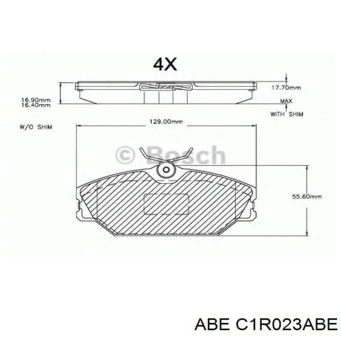 Передні тормозні колодки C1R023ABE ABE