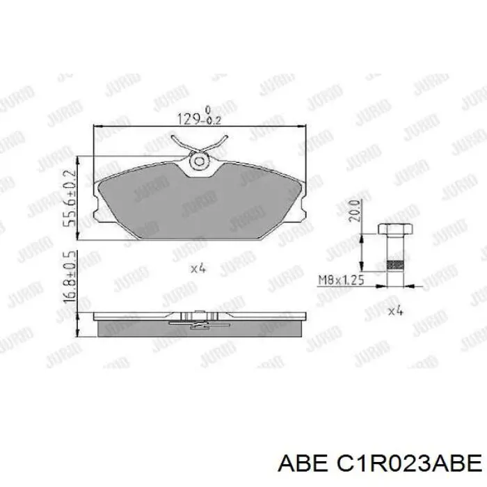 Гальмівні колодки ABE C1R023ABE ціна, від 15.42 USD