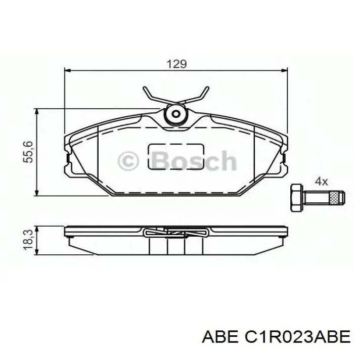 Купити C1R023ABE ABE Колодки гальмівні передні, дискові