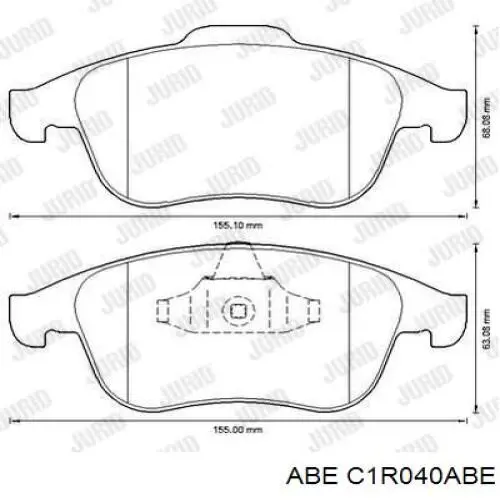 Гальмівні колодки ABE C1R040ABE ціна, від 22.02 USD