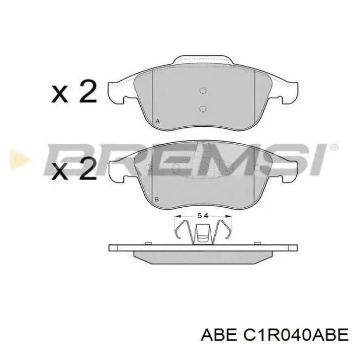Передні тормозні колодки C1R040ABE ABE