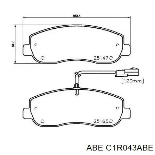 Тормозні колодки ABE C1R043ABE