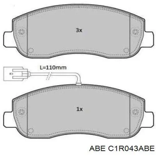 Гальмівні колодки ABE C1R043ABE ціна, від 26.85 USD