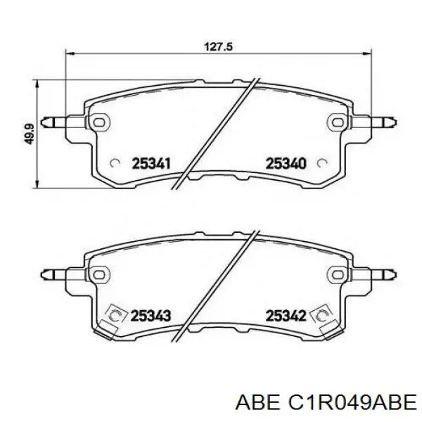 Передні тормозні колодки C1R049ABE ABE