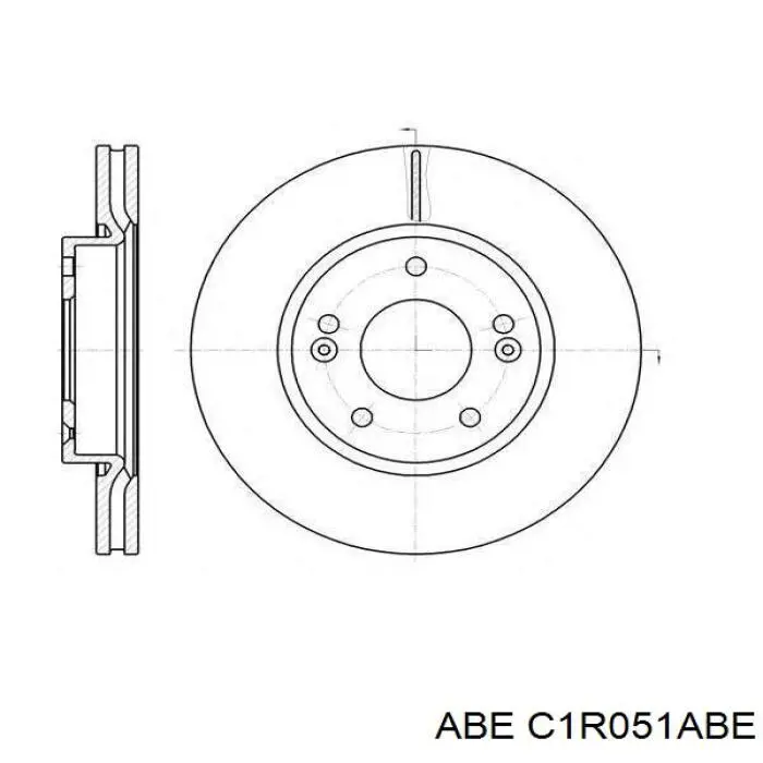 Купити C1R051ABE ABE Колодки гальмівні передні, дискові
