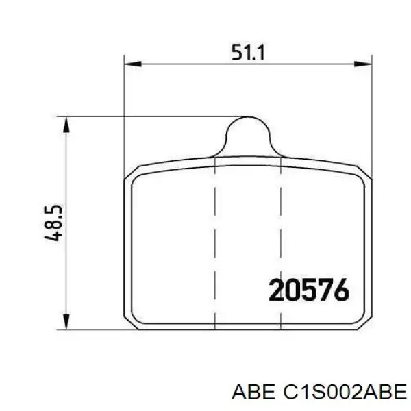 Колодки гальмівні передні, дискові C1S002ABE ABE