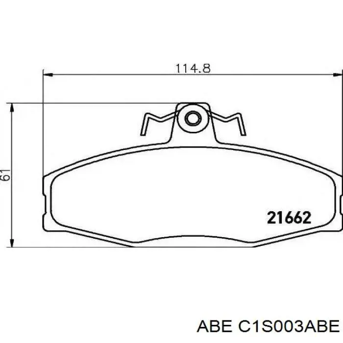 Передні тормозні колодки C1S003ABE ABE