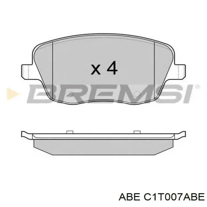 Купити C1T007ABE ABE Колодки гальмівні передні, дискові