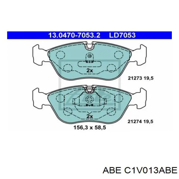 Передні тормозні колодки C1V013ABE ABE