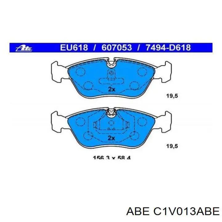 Гальмівні колодки ABE C1V013ABE ціна, від 18.29 USD