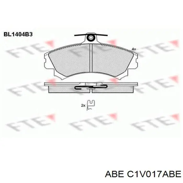 Задні гальмівні колодки C1V017ABE ABE