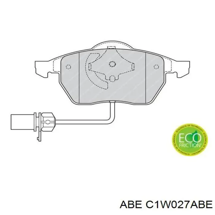 Гальмівні колодки ABE C1W027ABE ціна, від 21.54 USD
