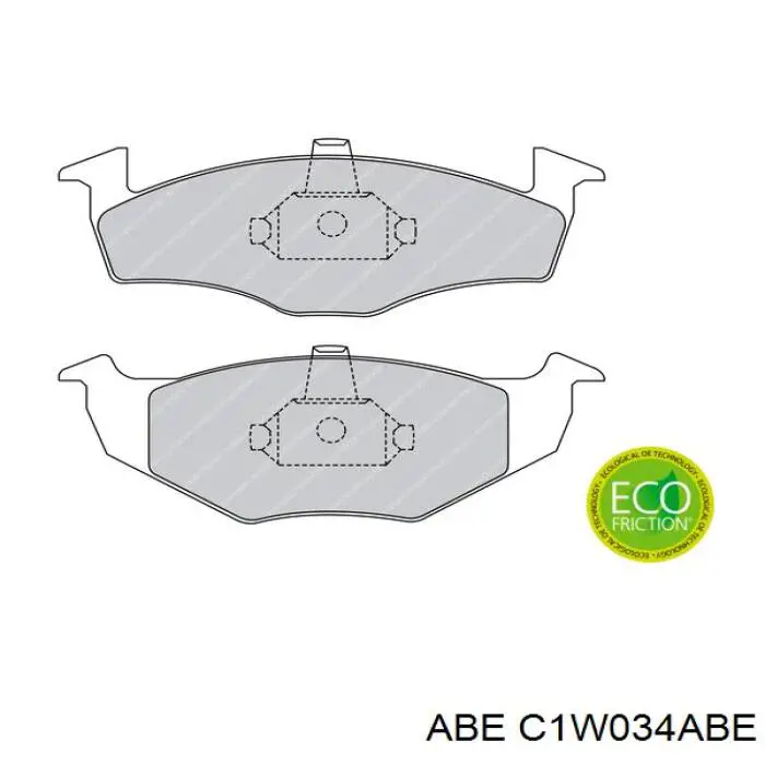 Гальмівні колодки ABE C1W034ABE ціна, від 13.73 USD