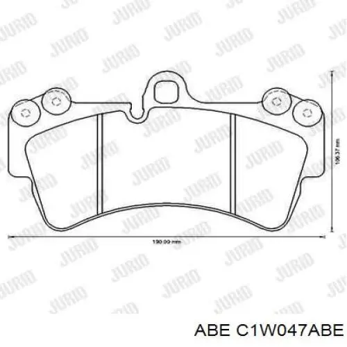 Гальмівні колодки ABE C1W047ABE ціна, від 41.49 USD