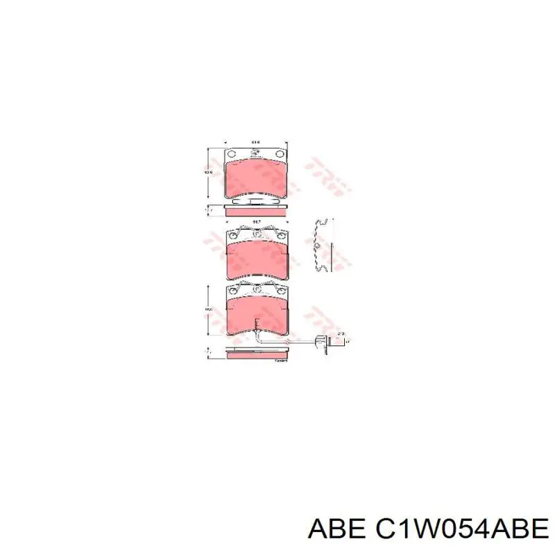 Купити C1W054ABE ABE Колодки гальмівні передні, дискові