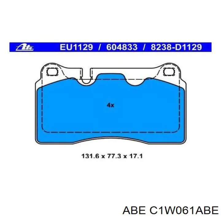 Передні тормозні колодки C1W061ABE ABE