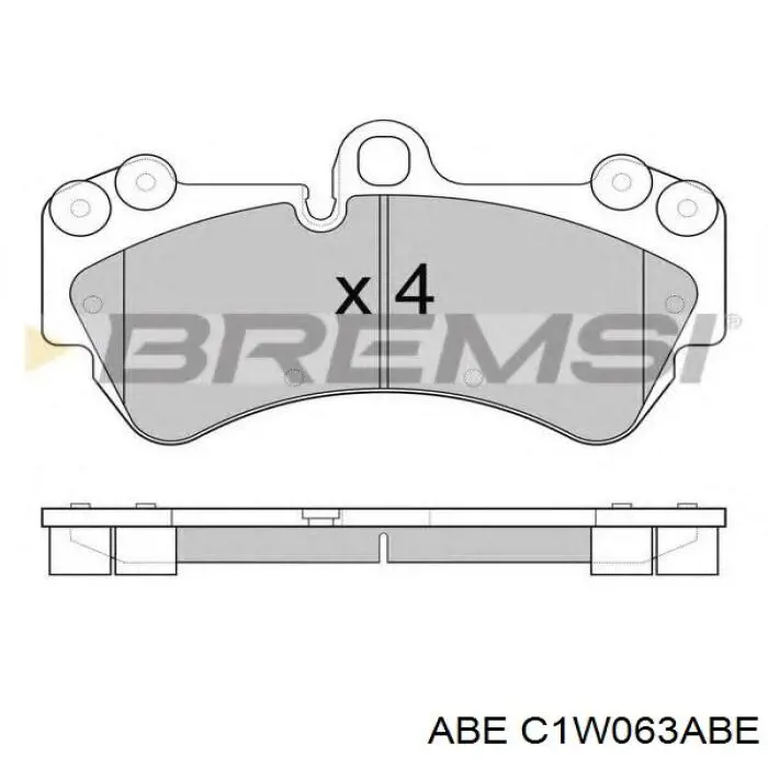 Колодки гальмівні передні, дискові C1W063ABE ABE