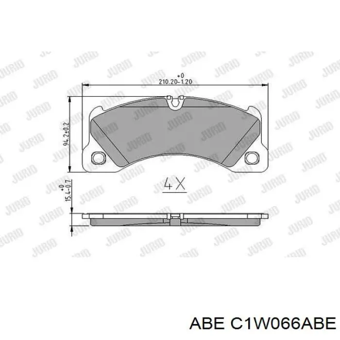 Колодки гальмівні передні, дискові C1W066ABE ABE