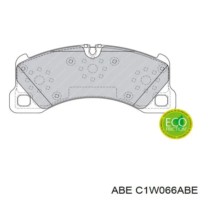 Гальмівні колодки ABE C1W066ABE ціна, від 40.14 USD