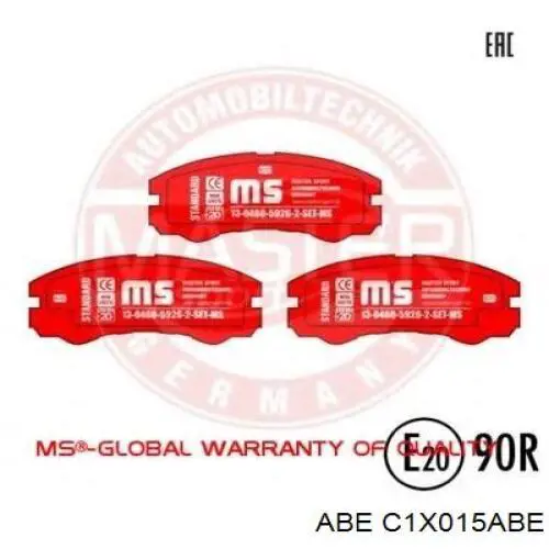 Передні тормозні колодки C1X015ABE ABE