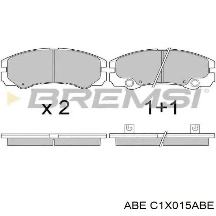 Гальмівні колодки ABE C1X015ABE ціна, від 20.29 USD