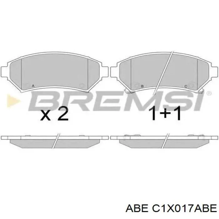 C1X017ABE ABE Передні гальмівні колодки