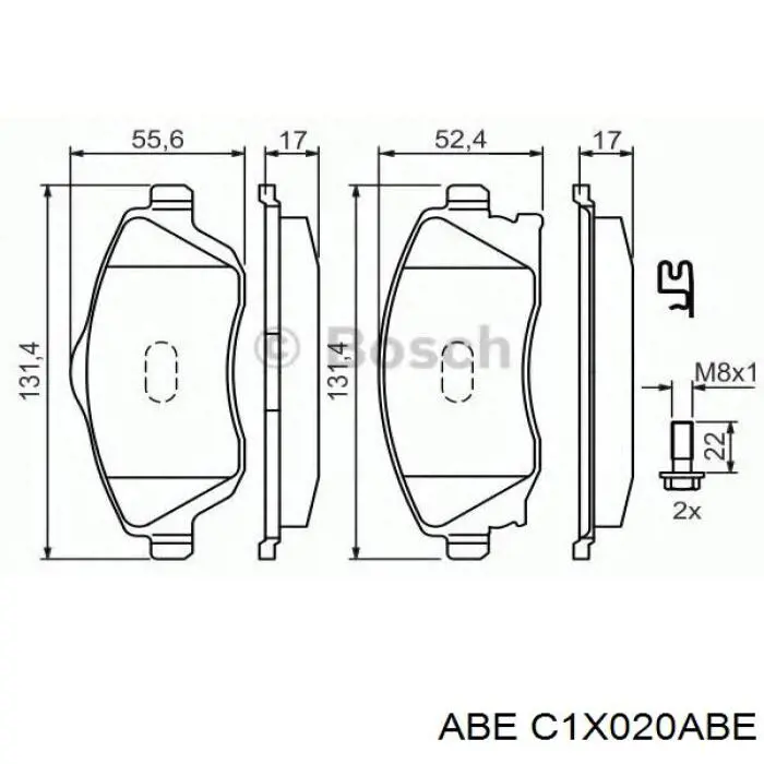 Купити C1X020ABE ABE Колодки гальмівні передні, дискові