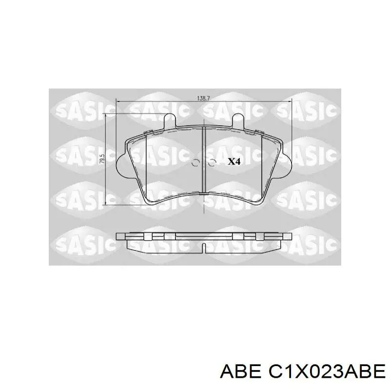 Гальмівні колодки ABE C1X023ABE ціна, від 18.69 USD
