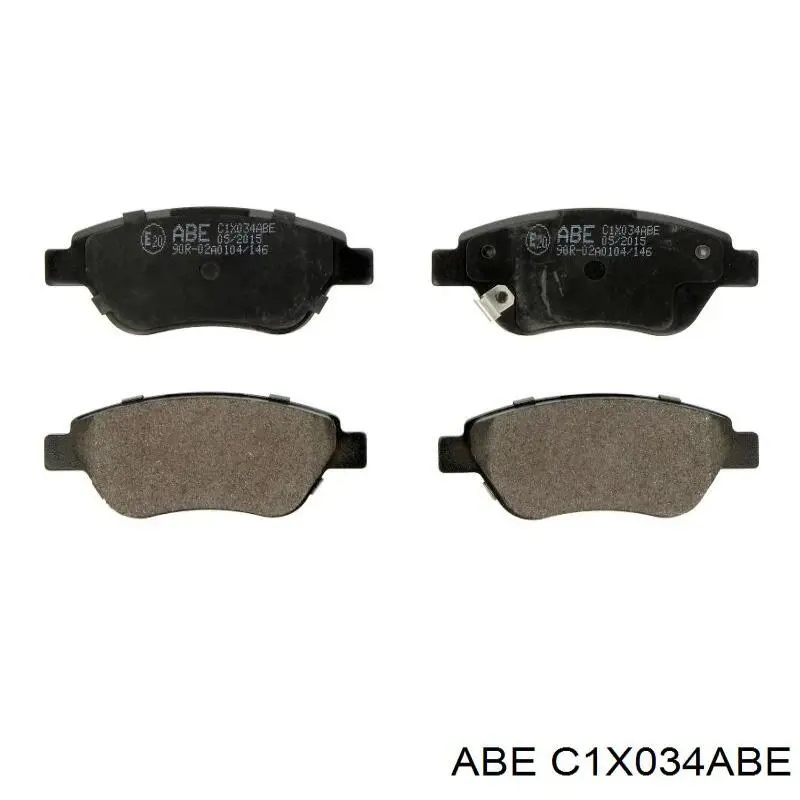 C1X034ABE ABE колодки гальмівні передні, дискові