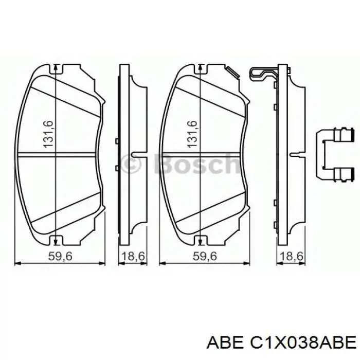 Передні тормозні колодки C1X038ABE ABE