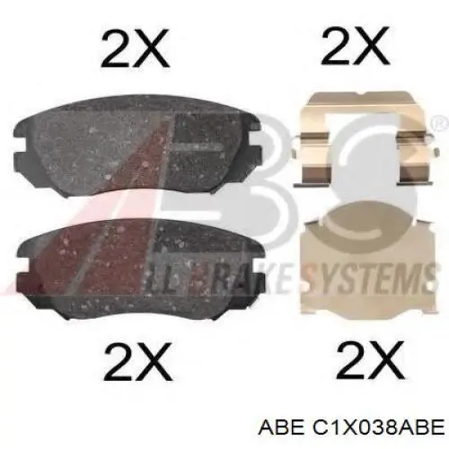 Купити C1X038ABE ABE Колодки гальмівні передні, дискові