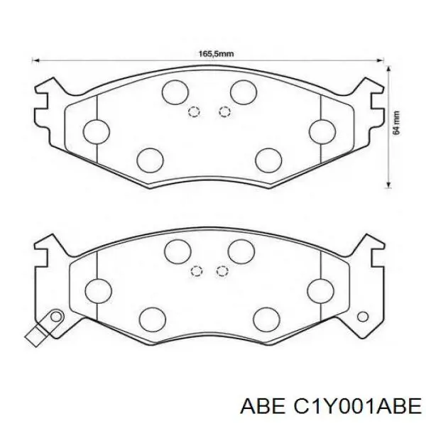 C1Y001ABE ABE колодки гальмівні передні, дискові