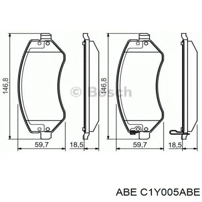 Гальмівні колодки ABE C1Y005ABE ціна, від 25.00 USD