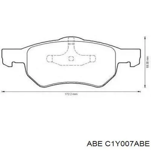 Тормозні колодки ABE C1Y007ABE