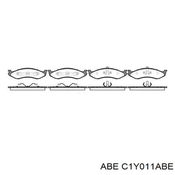 Передні тормозні колодки C1Y011ABE ABE