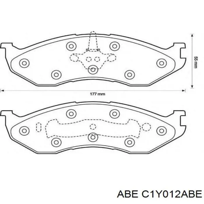 Задні гальмівні колодки C1Y012ABE ABE