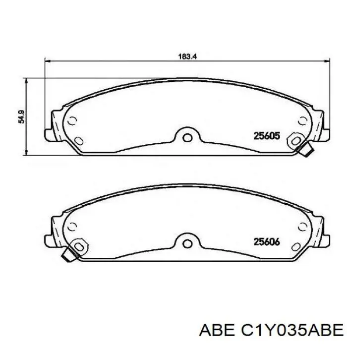 Тормозні колодки ABE C1Y035ABE