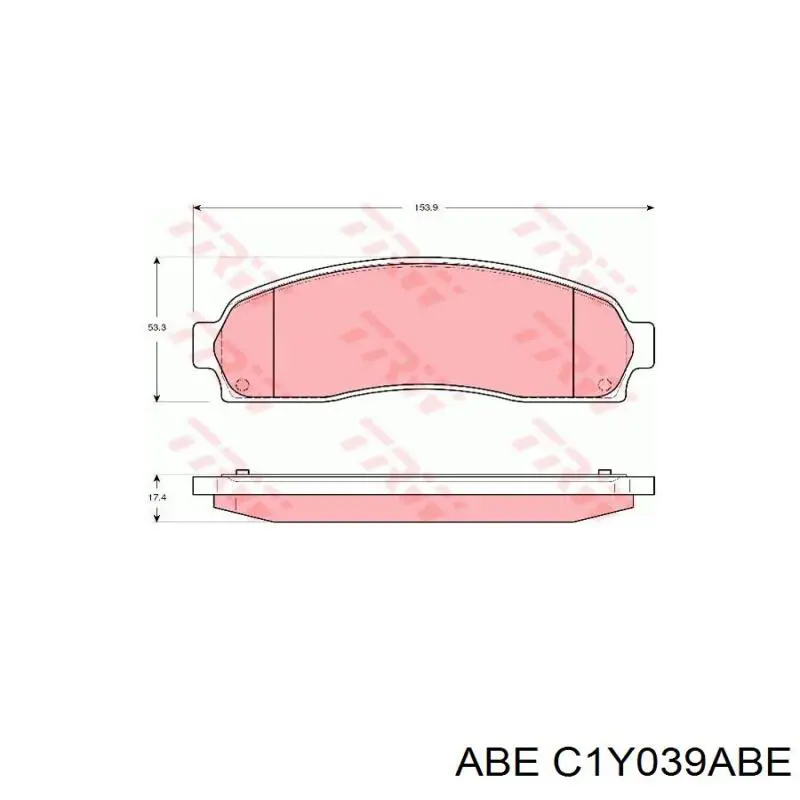 C1Y039ABE ABE колодки гальмівні передні, дискові